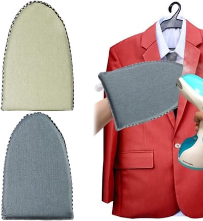 Strijkstation Accessoires - Stoomhandschoenen Mini Strijkplank - Kleding Strijken - Hittebestendig Waterdicht - 14.1 x 14 cm - Grijs