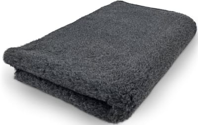 Vetbed Zwart Effen - Anti-Slip Hondenmat Puppykleed - Hondenkleed Benchkleed Benchmat Dierenmat - Voor Werpkist en Hondenbench - Machinewasbaar 150 x 100 CM