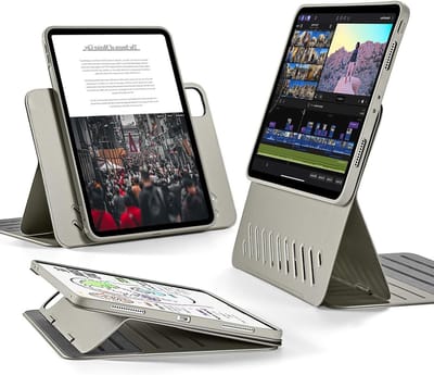 Robuuste iPad Pro 11 Inch Hoes met Afneembare Magnetische Sluiting, Verstelbare Stand en 9 Hoekopties voor Optimaal Gebruik