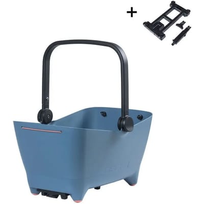 Basil Buddy Hondenfietsmand MIK - Achterop - Inclusief Bevestigingssysteem - Blauw - incl. kussentje