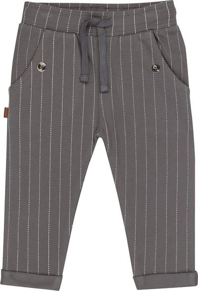 Frogs and Dogs - Little Hero Baby Pants Striped | Smoked Pearl - Katoen - Maat 50/56
