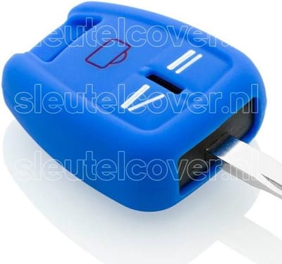 Autosleutel Hoesje geschikt voor Opel - SleutelCover - Silicone Autosleutel Cover - Sleutelhoesje Blauw