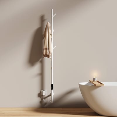 EMKE Elektrische Handdoekradiator - Smart Bediening - Touchscreen & APP - Met Timer - 100 W - 150 cm - Verwarmde Kapstok - Handdoekdroger