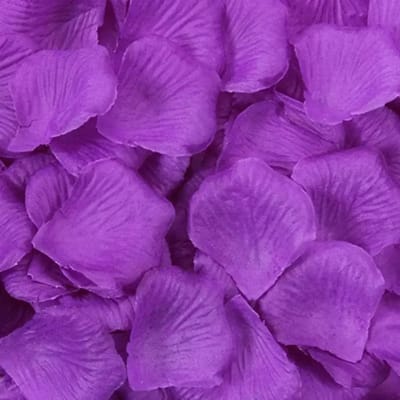100-2000 Stuks Kunstmatige Nep Roosblaadjes Kleurrijke Rode Witte Gouden Rozen Bloemblaadjes Bloemen voor Romantische Bruiloft Feestbedankjes Decoratie 100pcs purple