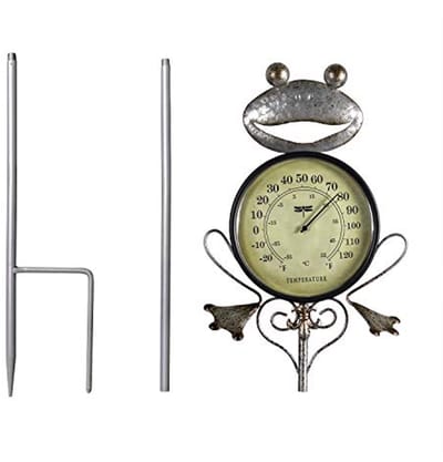 Buitenthermometer op kikker - Rustiek en Weerbestendig voor Tuin en Terras
