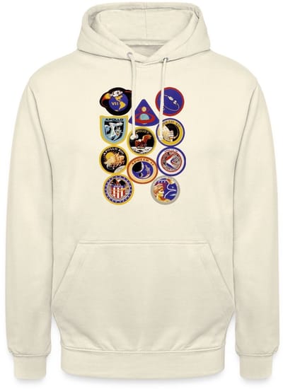 NASA Apollo-missie-insignes Hoodie Unisex