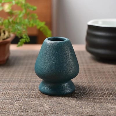 Japanse Matcha Klopper Standaard Thee Ceremonie Matcha Kom Chasen Standaard voor Keuken Eetkamer Keramische Thee Kom Matcha Klopper Houder gray