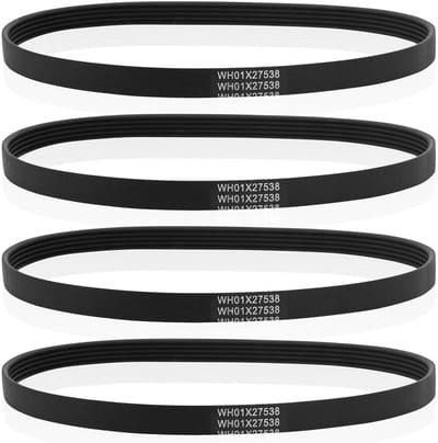 Dailygoods- Aandrijfriem 4 Stuks - Rubber Vervangend Onderdeel - Geschikt voor Wasmachine - Buitenomtrek 56,39 cm - Dikte 1,2 cm - Zwart - Wasmachine Riem