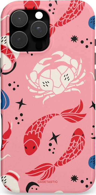 Casetastic hoesje geschikt voor Apple iPhone 16 Pro Max - MagSafe - Dubbellaagse bescherming - Zodiac in kleur - Fashion Case - Lichtroze Koraal Perzik