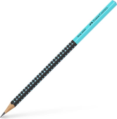 Faber-Castell grafietpotlood - Grip 2001 - zwart/turquoise - hardheid HB - FC-517012