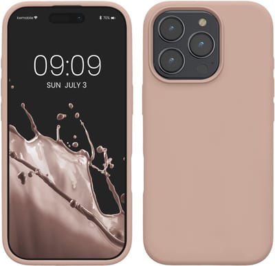 kwmobile telefoonhoesje geschikt voor Apple iPhone 16 Pro Max - Hoesje met siliconen coating - Smartphone case in oudroze