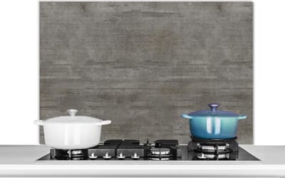 Spatscherm keuken 100x65 cm - Kookplaat achterwand Structuur - Beton print - Steen - Patronen - Muurbeschermer - Spatwand fornuis - Hoogwaardig aluminium