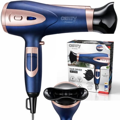 Camry® Premium Föhn CR 2269 – Krachtige 2400W Salon Performance -Haardroger - Fohn met diffuser - Ionische Fohn - Koud & Warm - Krullen & StijlHaar