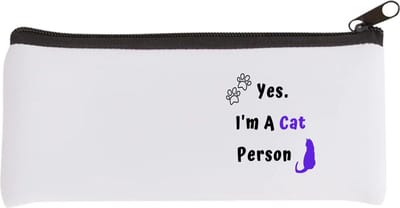 Akyol - yes i'm a cat person Etui - Katten - katten liefhebbers - iemand die houdt van poezen - verjaardag - cadeau - kado - geschenk - 20 bij 9 cm