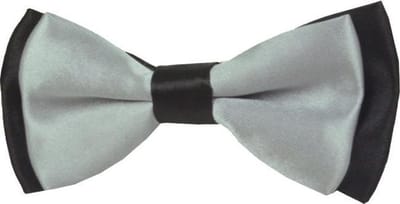 Fako Fashion - Kinder Vlinderstrik - Vlinderdas - Kinderstrik - Strik - Duo Tone - 10cm - Zilver
