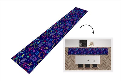 Keukenloper - Loper keuken - Gaming - Neon - Koptelefoon - Design - 300x50 cm - Keukenloper vinyl