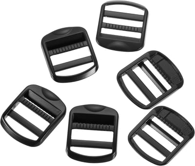 Metalen Ladderslot - Riem Gesp - Riemen Verstellen - Zinklegering Materiaal - 6 Stuks - Zwart