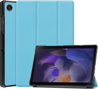 Tablethoes geschikt voor Samsung Galaxy Tab A8 10.5 (2021) Hoesje - Tri-Fold Book Case met Wake/Sleep - Lichtblauw