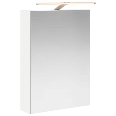 vidaXL - Badkamerspiegelkast - Wit - 50 - x - 14,5 - x - 70 - cm - Bewerkt - hout