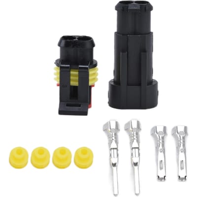 Waterdichte Connectoren Kit 1.5mm Serie Auto Elektrische Draadstekker Mannelijke Vrouwelijke Terminals Assortiment black