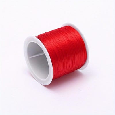 Cordon Élastique pour Bracelets, Cordon Élastique pour Bracelets Cordon à Perles Cordon à Bijoux Cordon Extensible pour Bracelets, Fabrication de Bijoux, Perles Perlage rouge