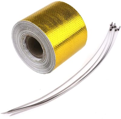 Allecto - Hittewerende Tape - Thermische Bescherming - Goudkleurig - Warmte-isolerend - Zelfklevend - Geschikt voor Hittebestendige Toepassingen