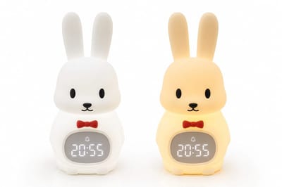 Goldenberry® Konijn Kinderwekker & Nachtlampje – Dimbaar Licht – USB-C Oplaadbaar – Zachte Slaaphulp voor Kinderen & Peuters – Slaaptrainer