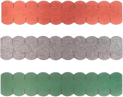 Dakshingles rond - Dakbedekking strips - Vogelhuis bouwen - Bitumen dakvilt - 500 mm lang - Rood
