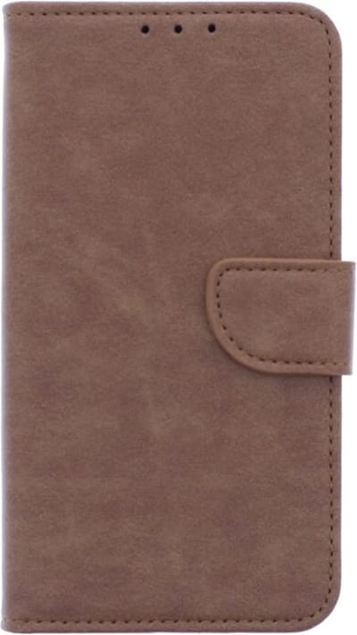 LuxeBass Hoesje geschikt voor Samsung Galaxy A8 (2018) - LichtBruin - Bookcase - telefoonhoes - GSM hoes
