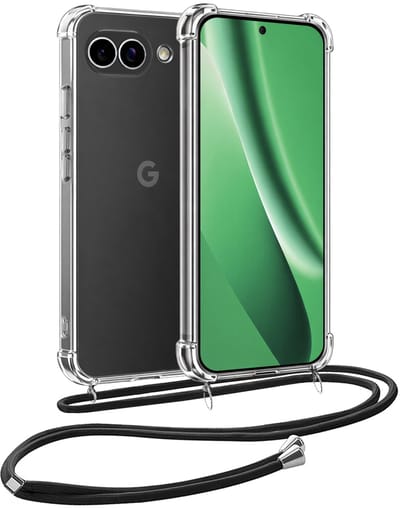 Hoesje Geschikt voor Google Pixel 10a - Met Koord - Shock Proof - Siliconen Case - Back Cover - Telefoonkoord - Telefoon Hoes Shockproof - Telefoonketting - Transparant