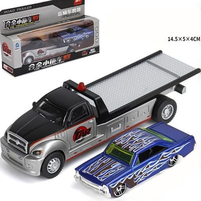 1:64 Scania Container Vrachtwagen Amerikaanse Container Vrachtwagen Minatuur Model Speelgoed Transport Voertuigen Metaal Diecast Trailer Met Pull Back