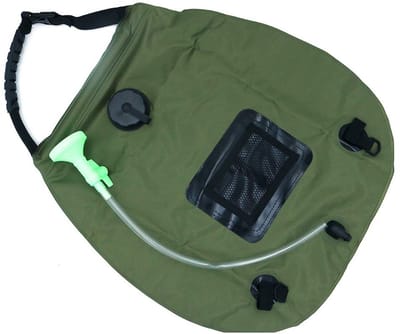 Dailygoods- Douchetas 20L Zonne-energie Verwarmd - Draagbare Camping - Outdoor Badtas - Verwisselbare Douchekop - Thermometer - Lekvrij Materiaal - Campingdouche