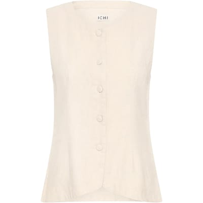 Ichi Gilet Ihlinno Wa 20122914 204424 Natural Ecru Dames Maat - 40