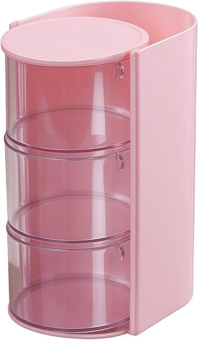 Haaraccessoire Organizer - Opbergdoos - Schoonheidsroutine Organiseren - 360 Graden Roterend - 18 x 14 x 10 cm - Transparant