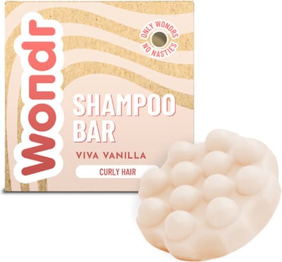 Wondr Shampoo Bar - Viva Vanilla - Krullend Haar - 55g Duurzame Soap Bar - Aanbevolen door Apothekers