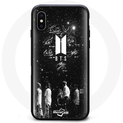 Coque - BTS - Iphone XS Max - Souple - Noir - Signature Members