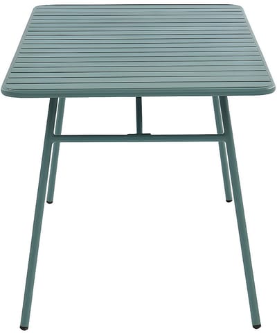 Vente-unique Tuintafel MIRMANDE van metaal - L160 cm - Amandelgroen