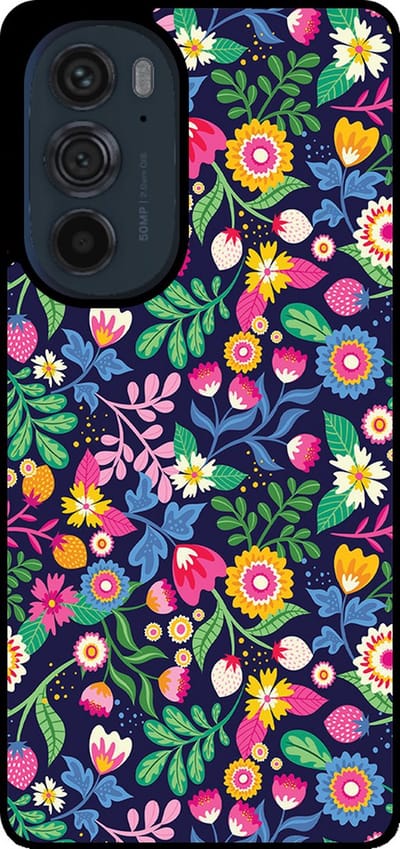 Smartphonica Telefoonhoesje Geschikt voor Motorola Edge 30 Pro met bloemen opdruk - TPU backcover case flower design geschikt voor Motorola Edge 30 Pro
