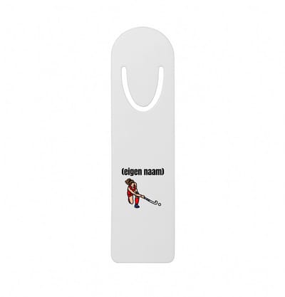 Hacebo® - hockey vrouw met eigen naam metalen boekenlegger - Hockey - atleten - iemand die houdt van hockey - verjaardag - cadeau - kado Bladwijzer boekenleggers - 12.7 cm x 3.2cm