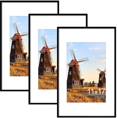 Homaxy - Fotolijst - Plexiglas Fotolijst - PVC Fotolijst - 11x17 (28x43cm)- Zwart