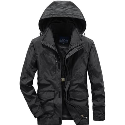Herfstjas Casual Heren Multi-Pocket Losse Jas Windbreaker 5XL black