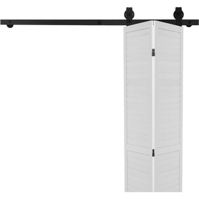 Kit de quincaillerie pour porte de grange coulissante à double pliage 52  pour deux portes de 24