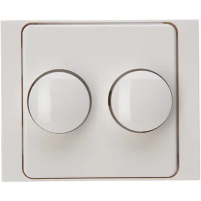 Sencys Duo-dimmerplaat Yukon Wit