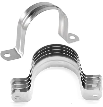 Dailygoods- Buisklemmen U-vormig 50 stuks - Roestvrij Staal - Beugelklemmen - Slangklemmen - Twee-gat - Geschikt voor Gasbuizen/Waterleidingen