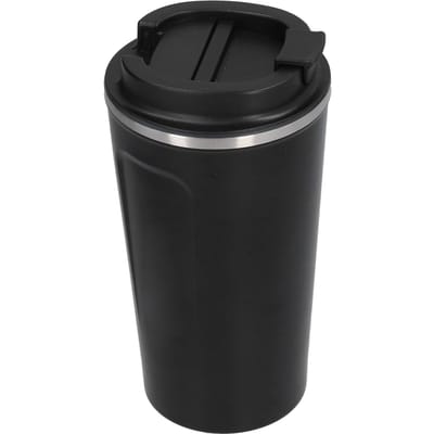 510ml Koffiekop Dubbelwandig Roestvrij Staal Geïsoleerde Koffiemok Draagbare Thermosbeker voor Autoreizen Zwart