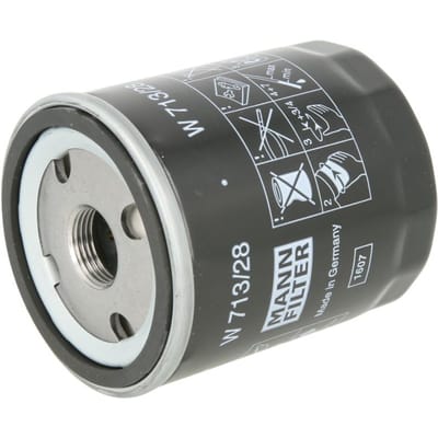 MANN-FILTER Oliefilter W 713/28 | OEM LPW100180 | LPW100180L | STC974 | Land Rover Freelander I Discovery I, Rover Mini 200 25 400 45 800, MG ZR ZS, Caterham Seven