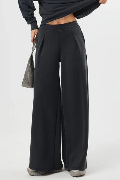 Elastische Taille Plissé Palazzo Broek