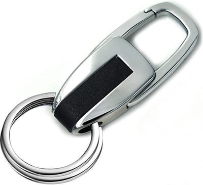 Sleutelhanger voor mannen met broekclip en dubbele ring