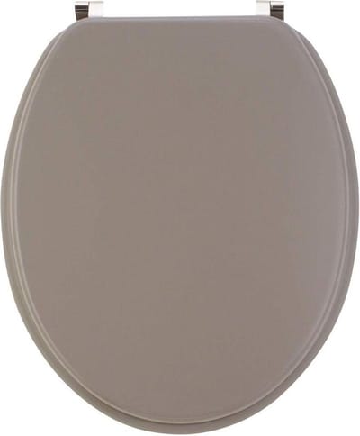 wc-bril Woody Taupe mat - zacht sluitend - badkamer accessoire