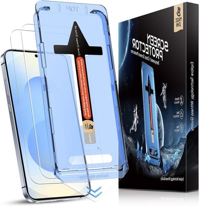 2-Pack Tempered Glass Screen Protector voor Samsung Galaxy S25/S24 - Automatische Stofvrije Installatie, Bubbelsvrij, HD Helder en Eenvoudige Montage